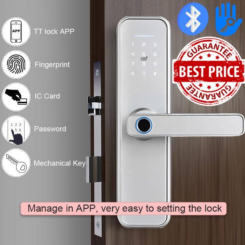 RAYKUBE X5 الفضة قفل ذكي البيومترية نظام قفل الباب ببصمة الإصبع قفل TT قفل التطبيق اللاسلكي بدون مفتاح عن بعد فتح الباب RAYKUBE X5 الفضة قفل ذكي البيومترية نظام قفل الباب ببصمة الإصبع قفل TT قفل التطبيق اللاسلكي بدون مفتاح عن بعد فتح الباب